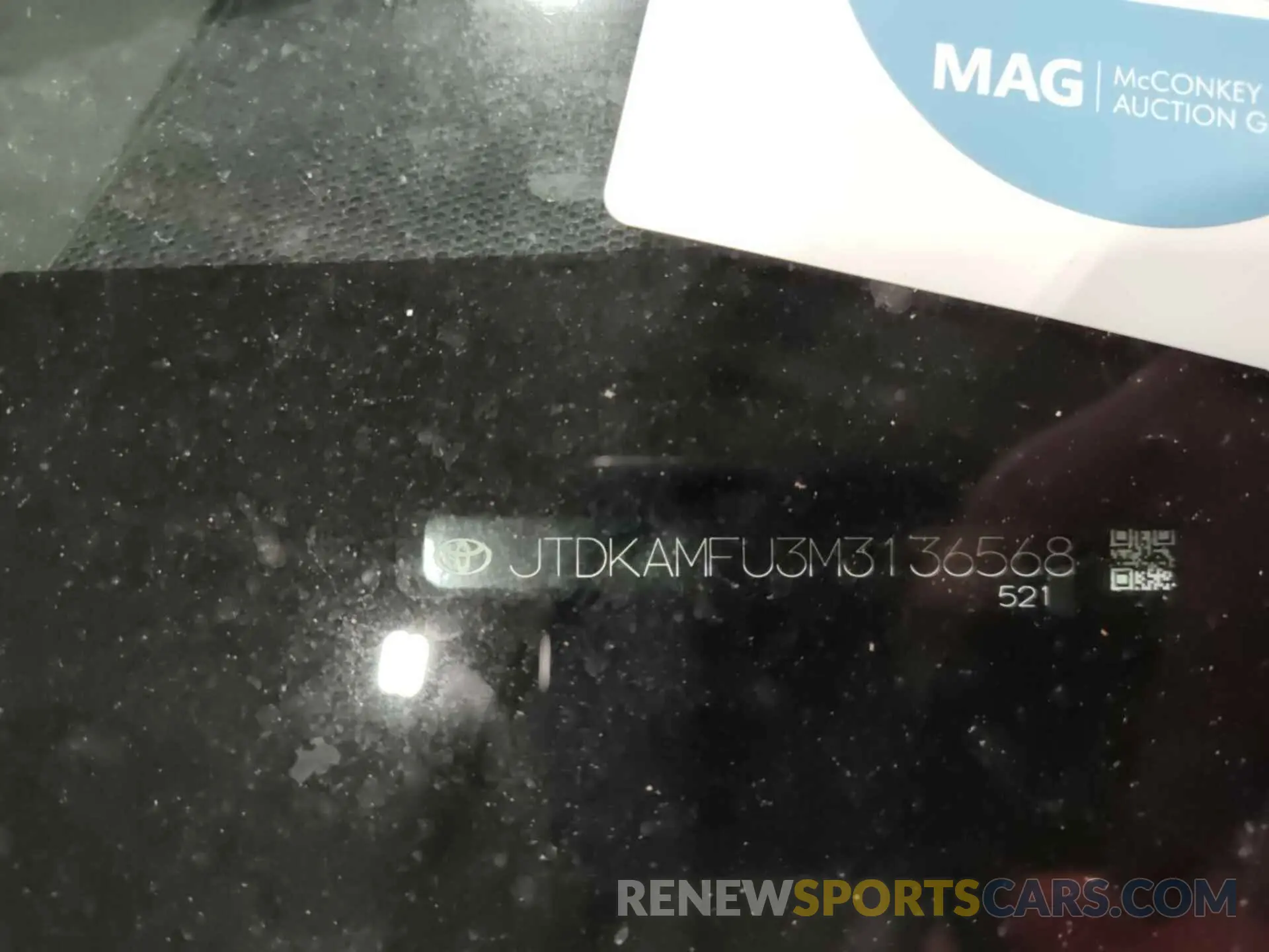 27 fotografías del automóvil dañado JTDKAMFU3M3136568 TOYOTA PRIUS 2021
