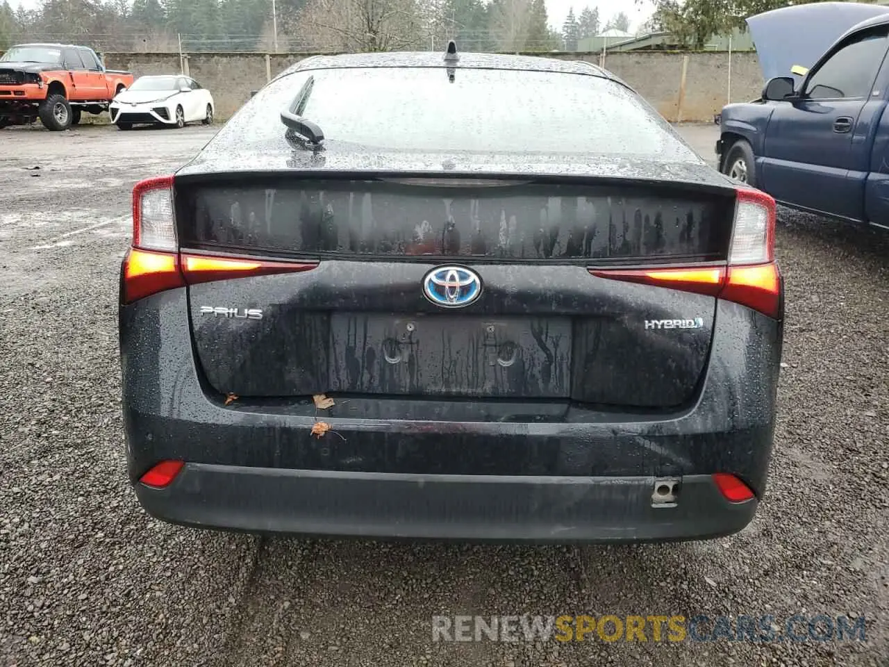 6 fotografías del automóvil dañado JTDKAMFU3M3148445 TOYOTA PRIUS 2021