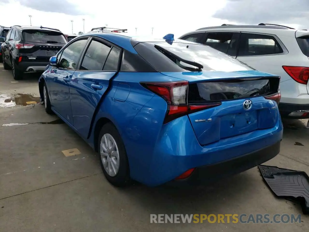 3 fotografías del automóvil dañado JTDKAMFU4M3137194 TOYOTA PRIUS 2021