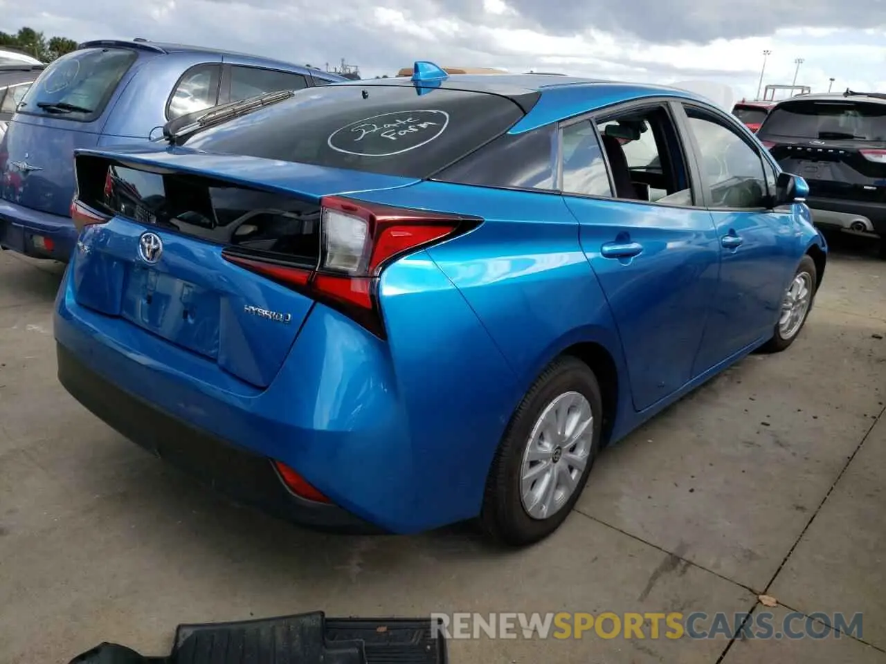 4 fotografías del automóvil dañado JTDKAMFU4M3137194 TOYOTA PRIUS 2021