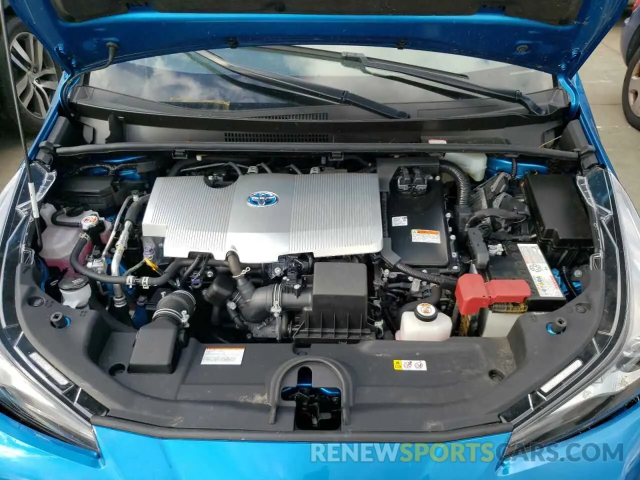 7 fotografías del automóvil dañado JTDKAMFU4M3137194 TOYOTA PRIUS 2021