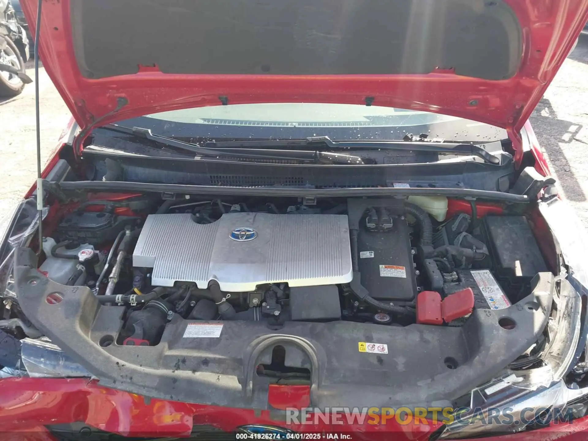 10 fotografías del automóvil dañado JTDKAMFU4M3145215 TOYOTA PRIUS 2021