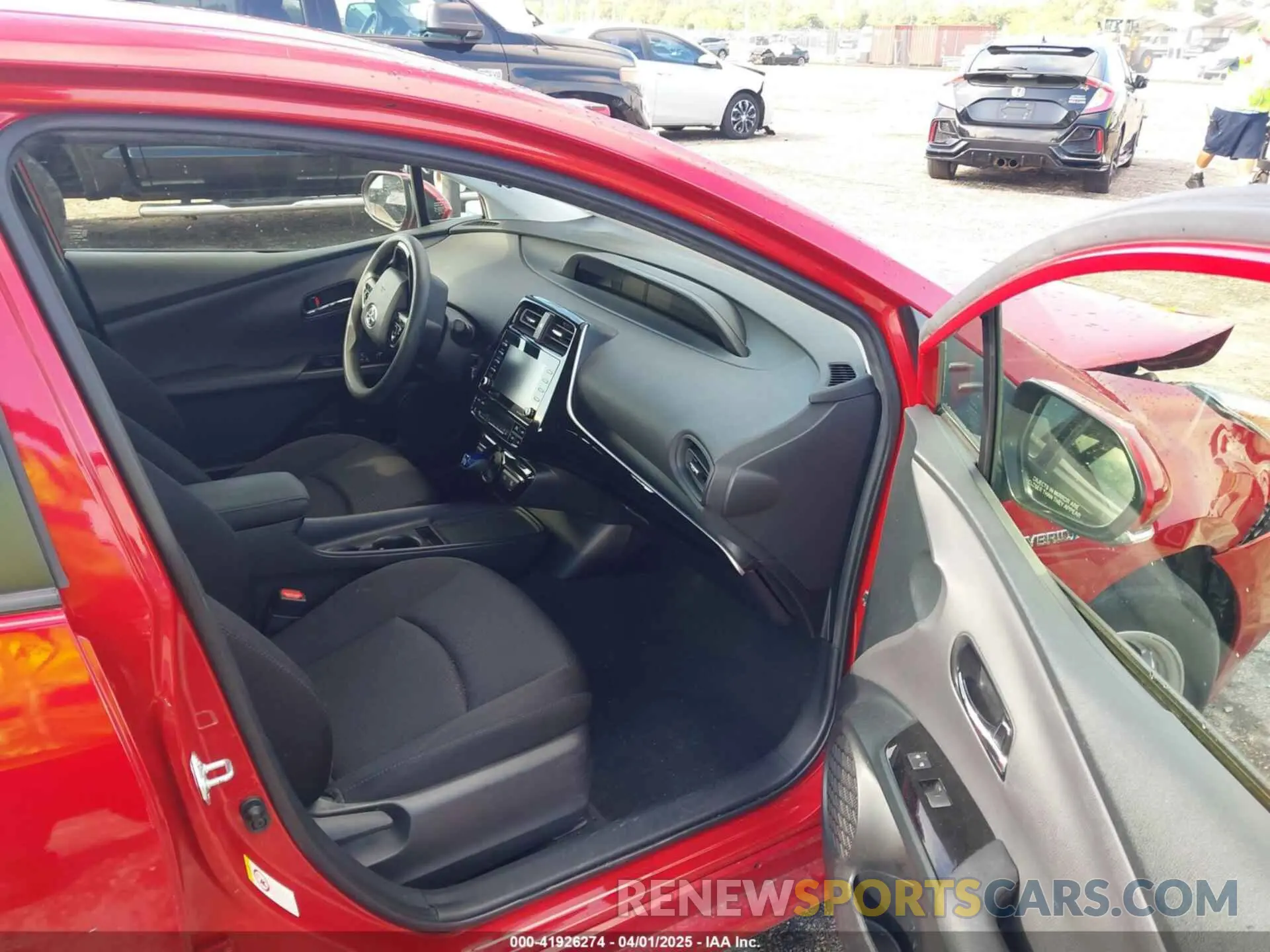 5 fotografías del automóvil dañado JTDKAMFU4M3145215 TOYOTA PRIUS 2021