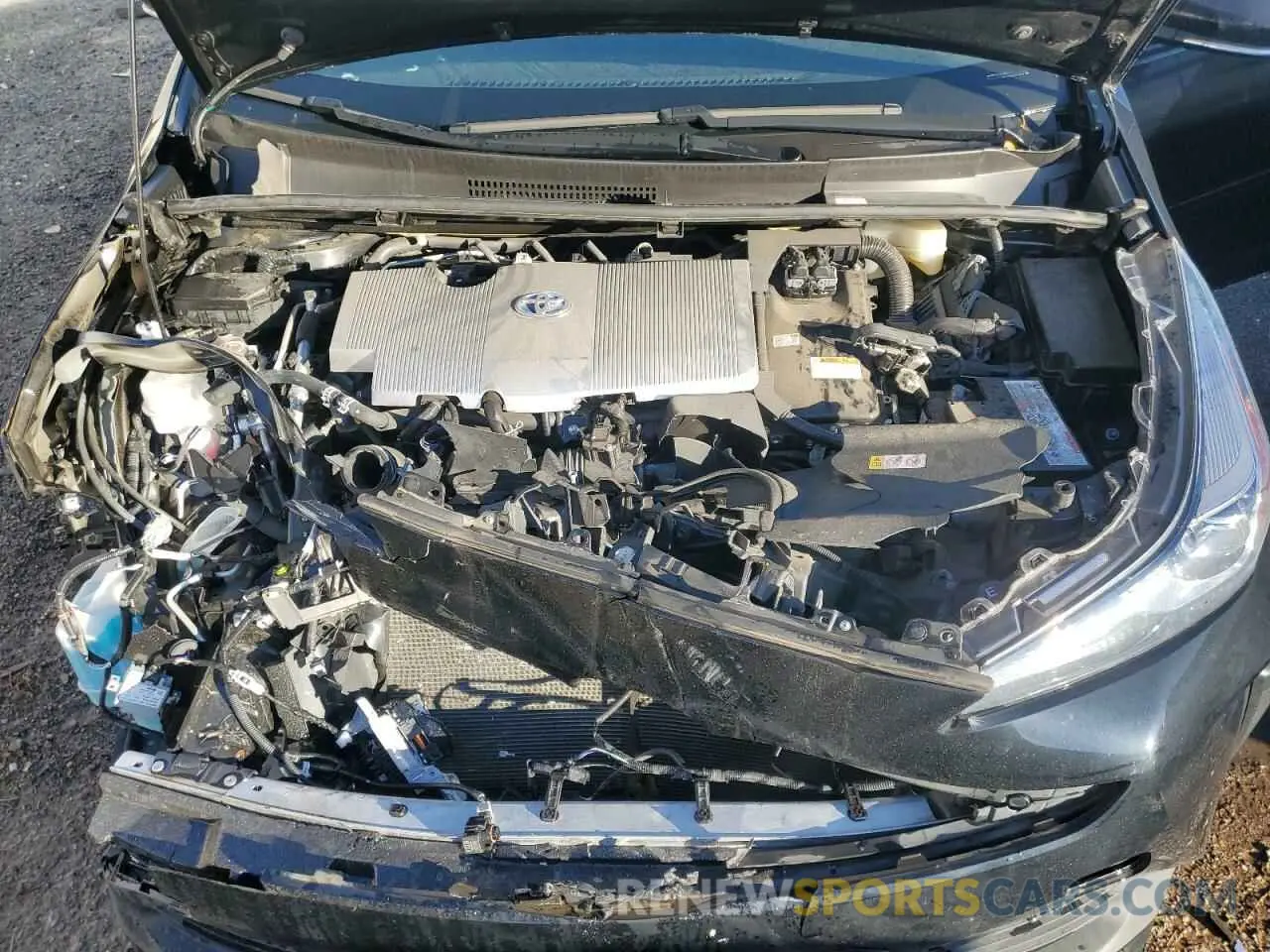 11 fotografías del automóvil dañado JTDKAMFU4M3147434 TOYOTA PRIUS 2021