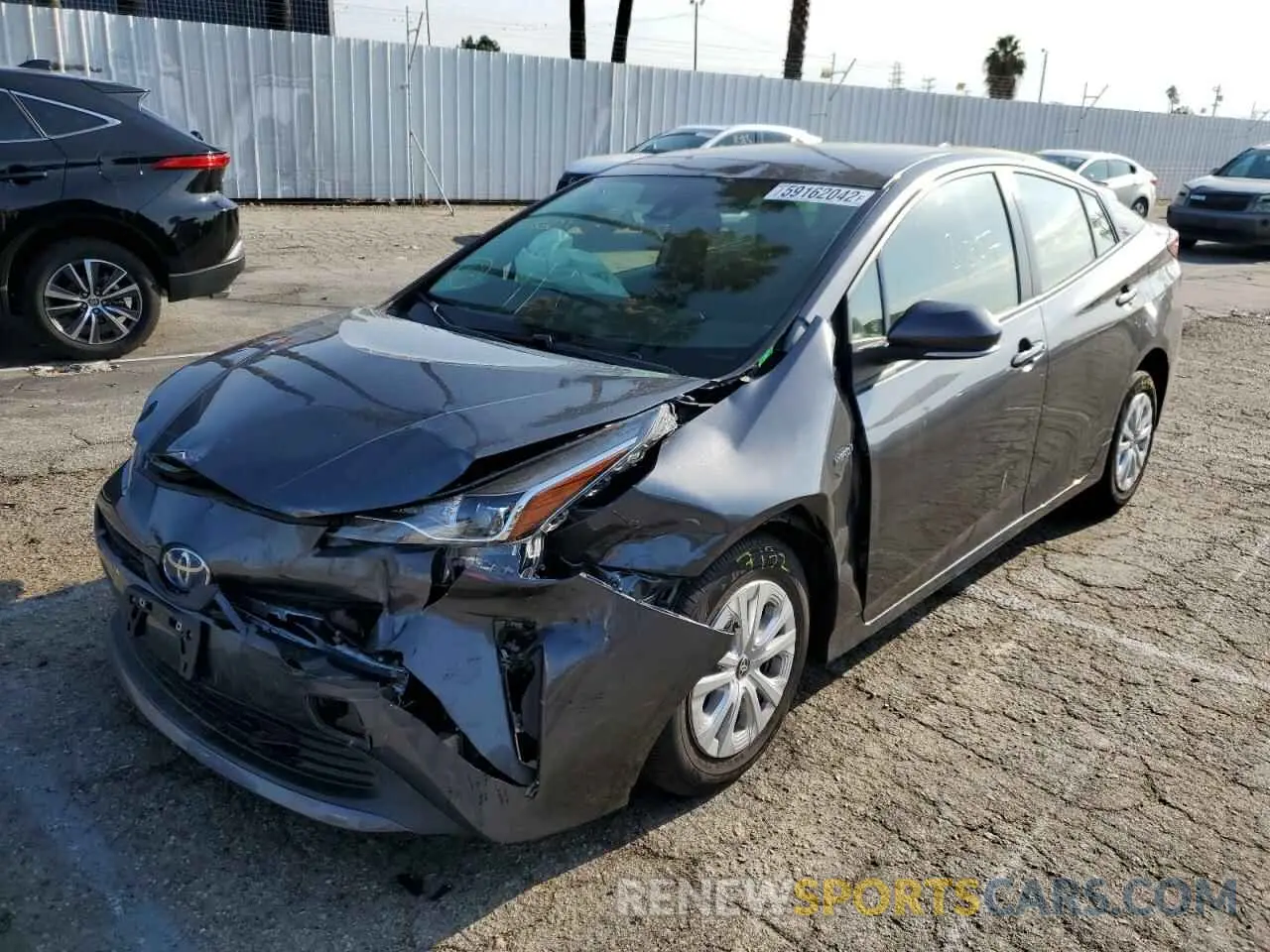 2 fotografías del automóvil dañado JTDKAMFU4M3151788 TOYOTA PRIUS 2021