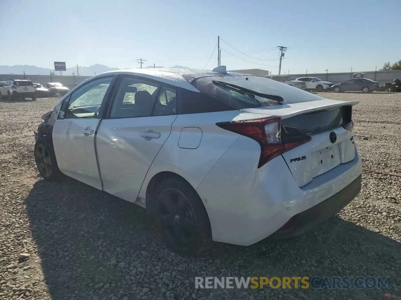 2 fotografías del automóvil dañado JTDKAMFU5M3127192 TOYOTA PRIUS 2021