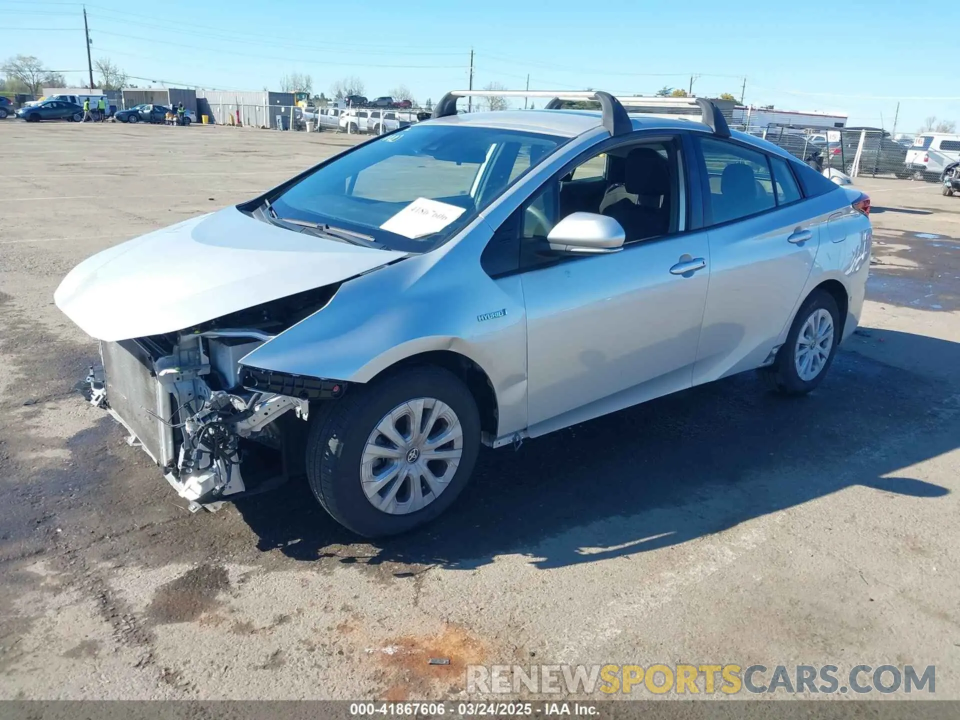 2 fotografías del automóvil dañado JTDKAMFU5M3130478 TOYOTA PRIUS 2021