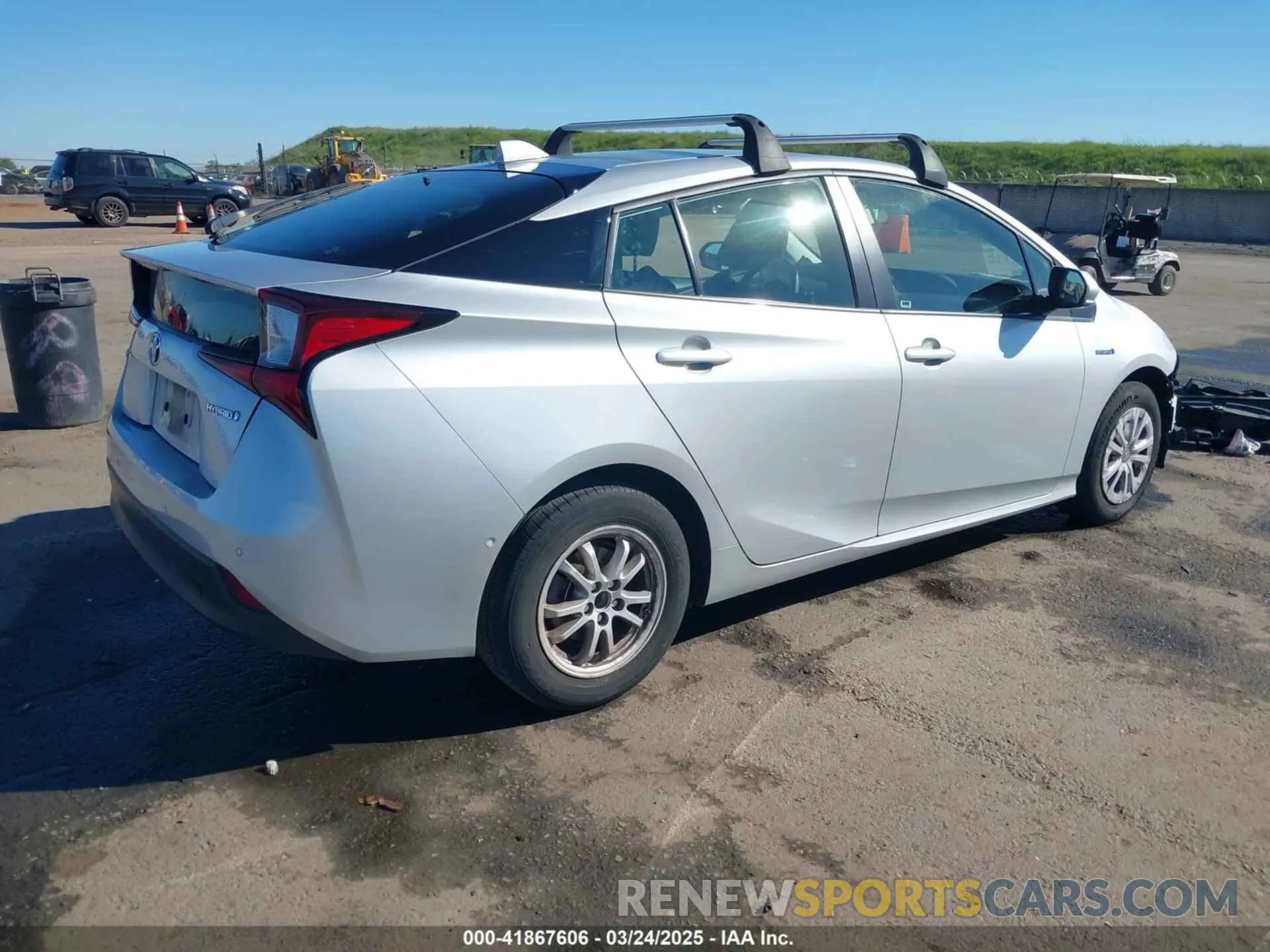 4 fotografías del automóvil dañado JTDKAMFU5M3130478 TOYOTA PRIUS 2021