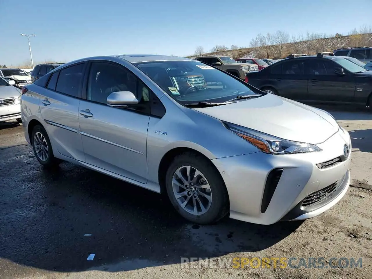 4 fotografías del automóvil dañado JTDKAMFU5M3140461 TOYOTA PRIUS 2021