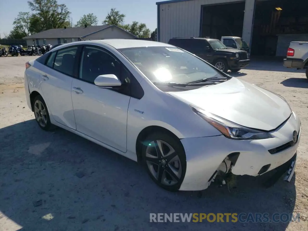 4 fotografías del automóvil dañado JTDKAMFU5M3142565 TOYOTA PRIUS 2021