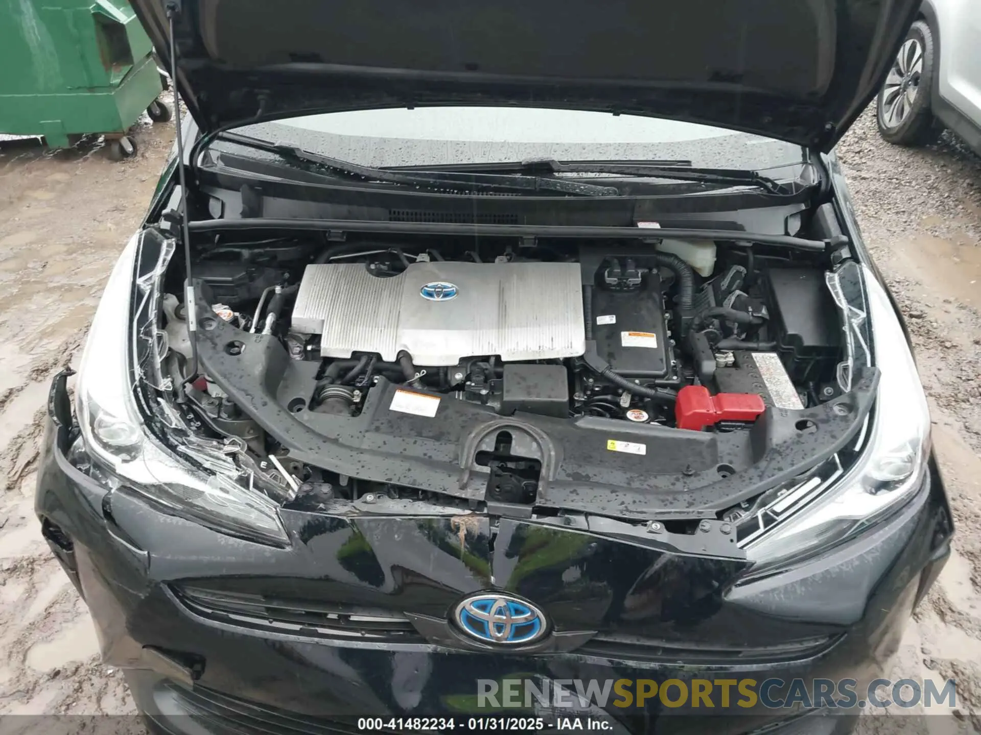 10 fotografías del automóvil dañado JTDKAMFU5M3145210 TOYOTA PRIUS 2021