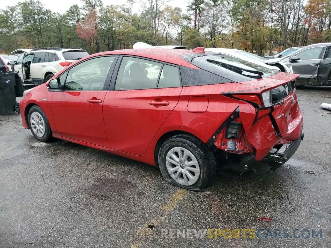 2 fotografías del automóvil dañado JTDKAMFU5M3146647 TOYOTA PRIUS 2021