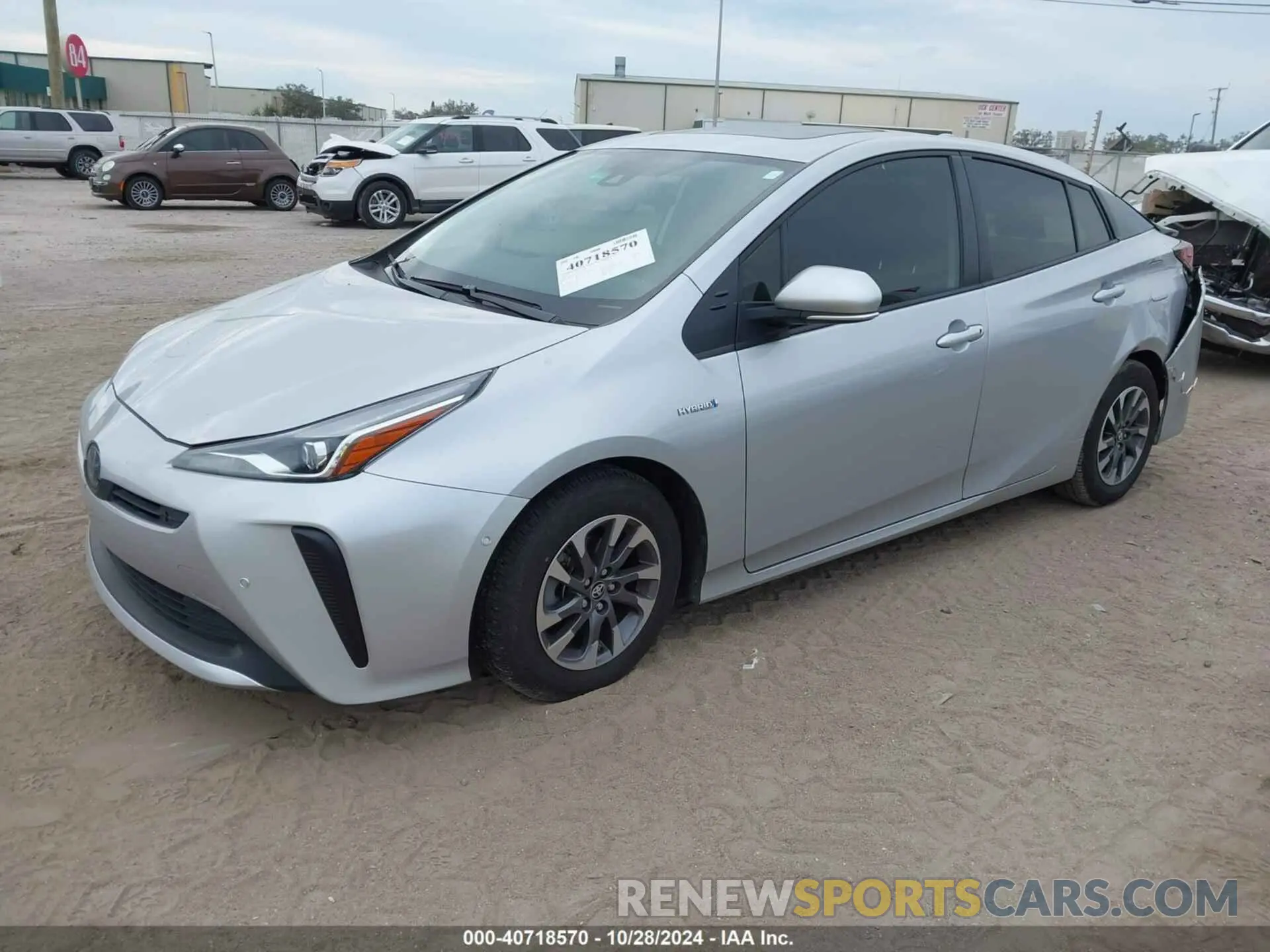 2 fotografías del automóvil dañado JTDKAMFU5M3149449 TOYOTA PRIUS 2021