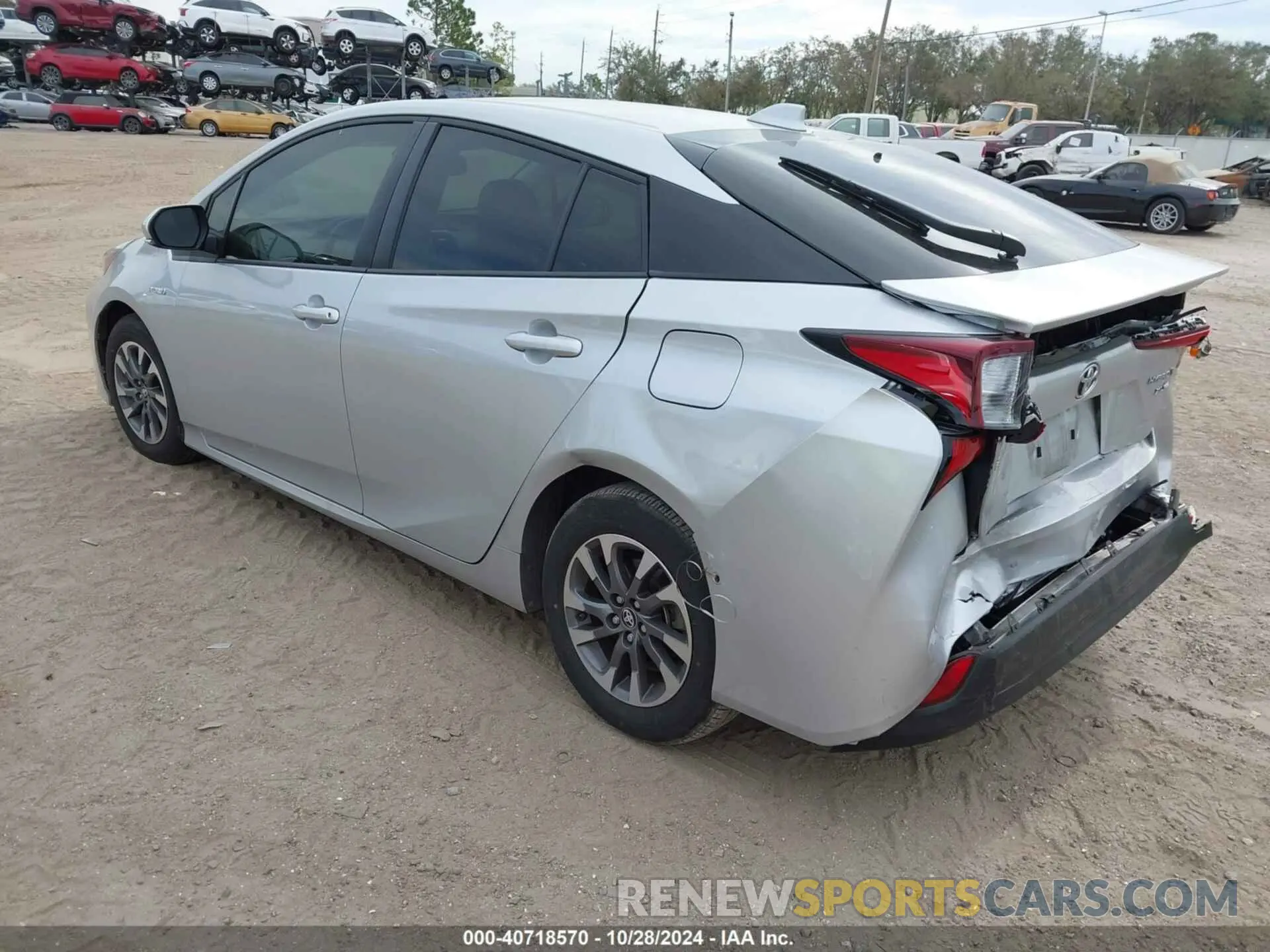 3 fotografías del automóvil dañado JTDKAMFU5M3149449 TOYOTA PRIUS 2021