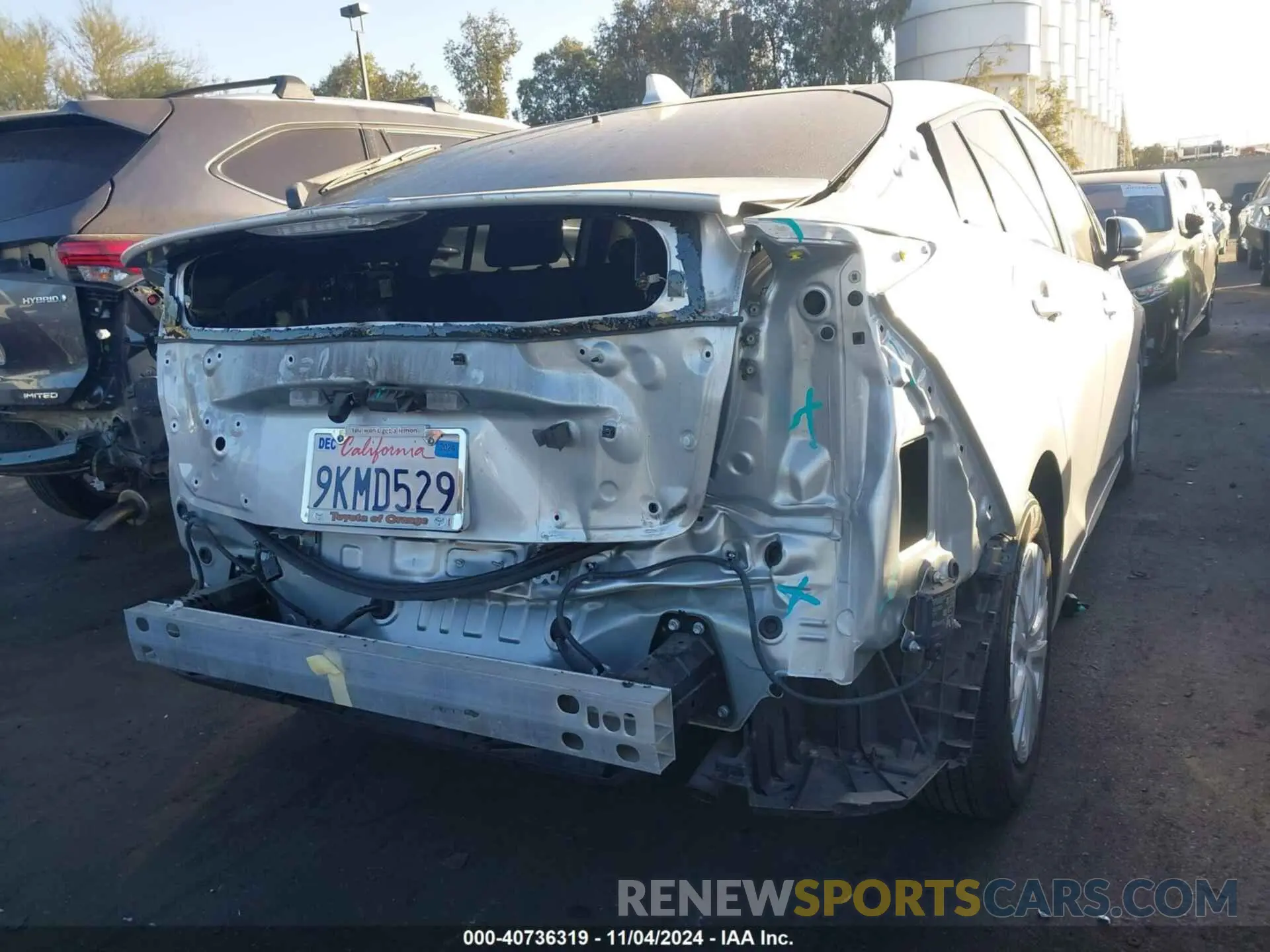 6 fotografías del automóvil dañado JTDKAMFU6M3131672 TOYOTA PRIUS 2021