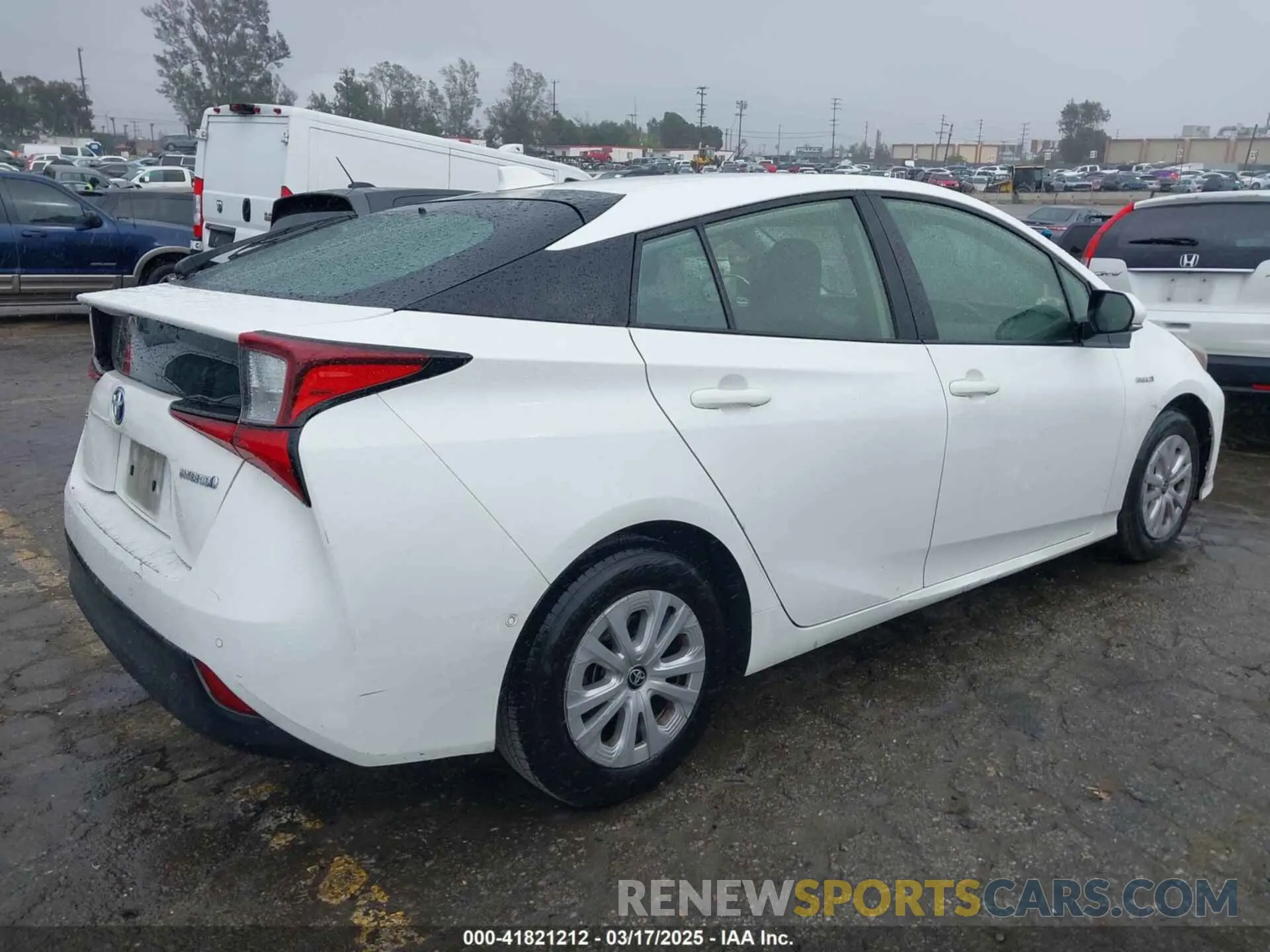 4 fotografías del automóvil dañado JTDKAMFU6M3141019 TOYOTA PRIUS 2021