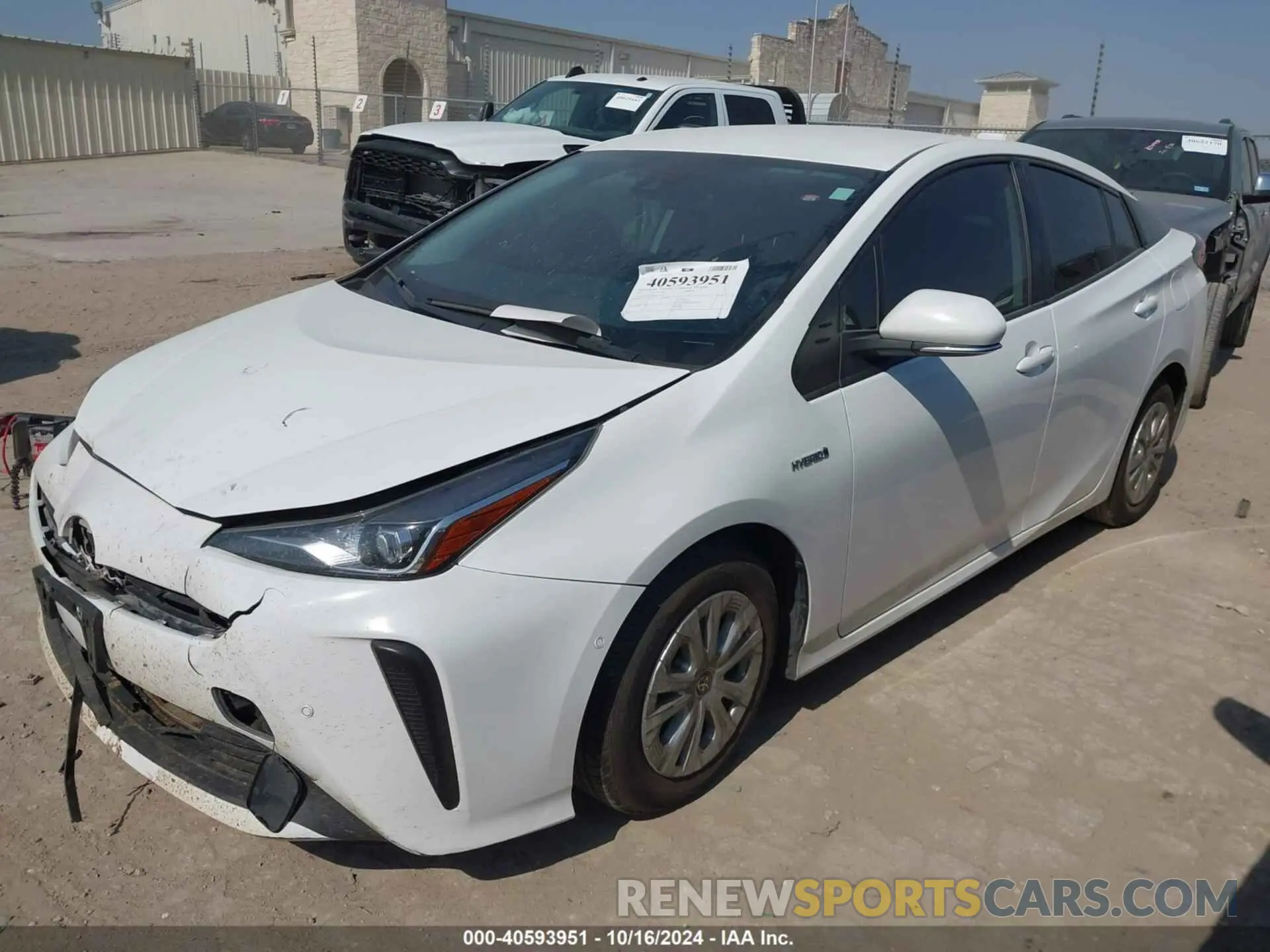 2 fotografías del automóvil dañado JTDKAMFU6M3141263 TOYOTA PRIUS 2021