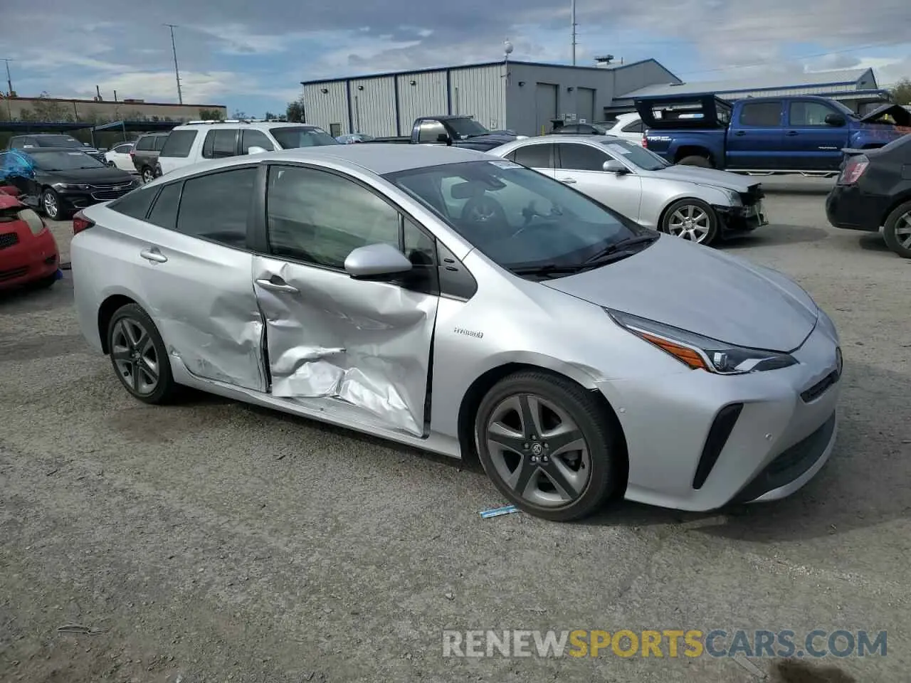 4 fotografías del automóvil dañado JTDKAMFU6M3141280 TOYOTA PRIUS 2021