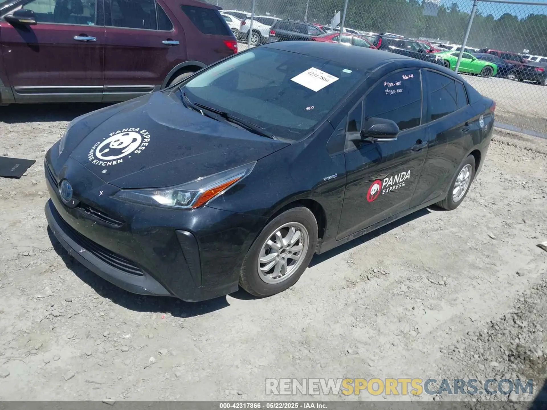 2 fotografías del automóvil dañado JTDKAMFU6M3141392 TOYOTA PRIUS 2021