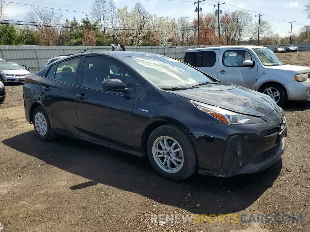 4 fotografías del automóvil dañado JTDKAMFU6M3150108 TOYOTA PRIUS 2021