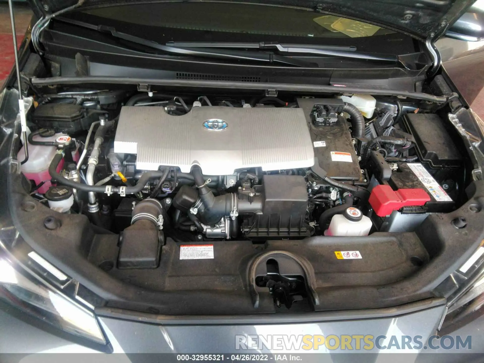 10 fotografías del automóvil dañado JTDKAMFU7M3128313 TOYOTA PRIUS 2021