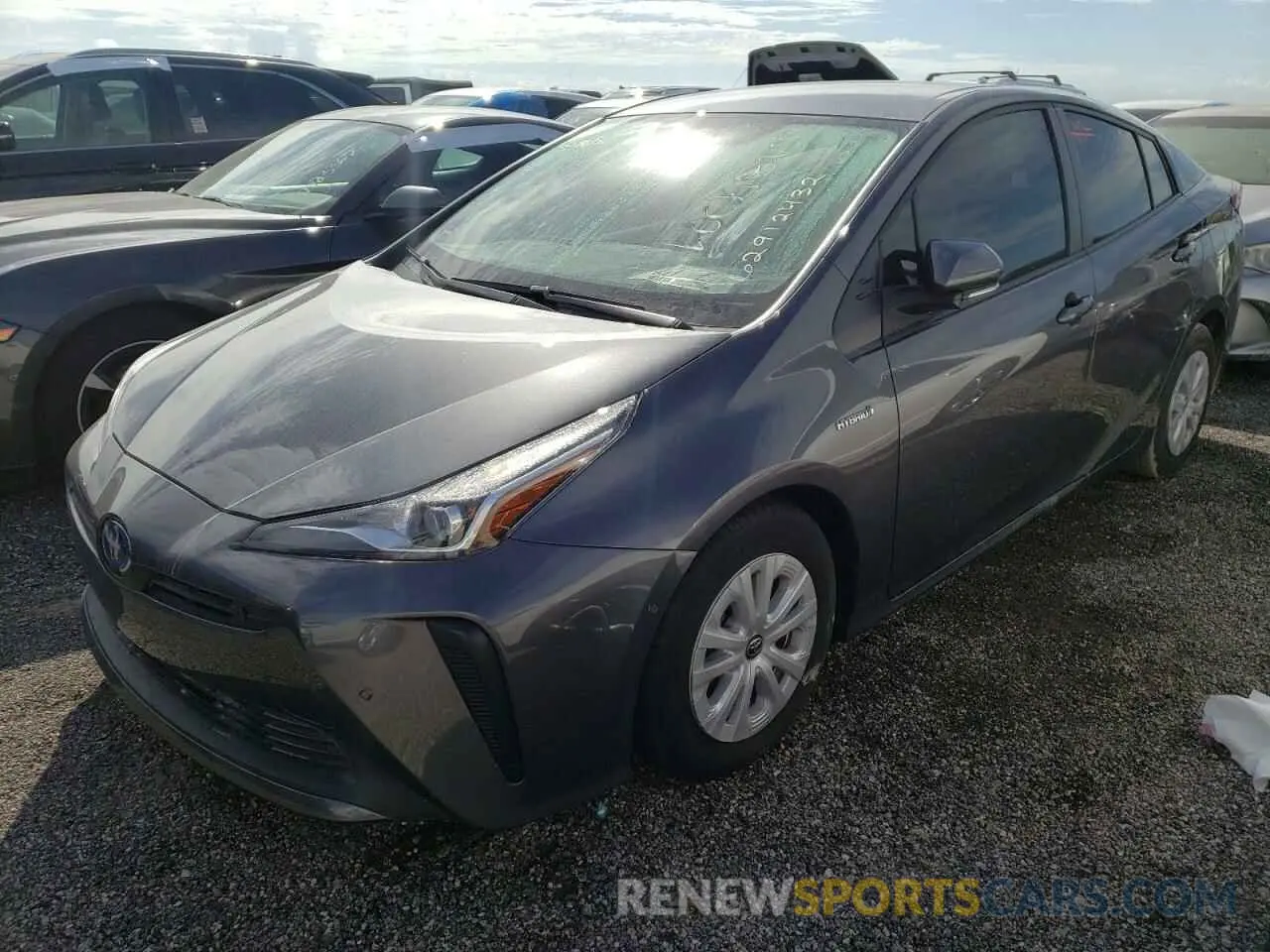 2 fotografías del automóvil dañado JTDKAMFU7M3133205 TOYOTA PRIUS 2021