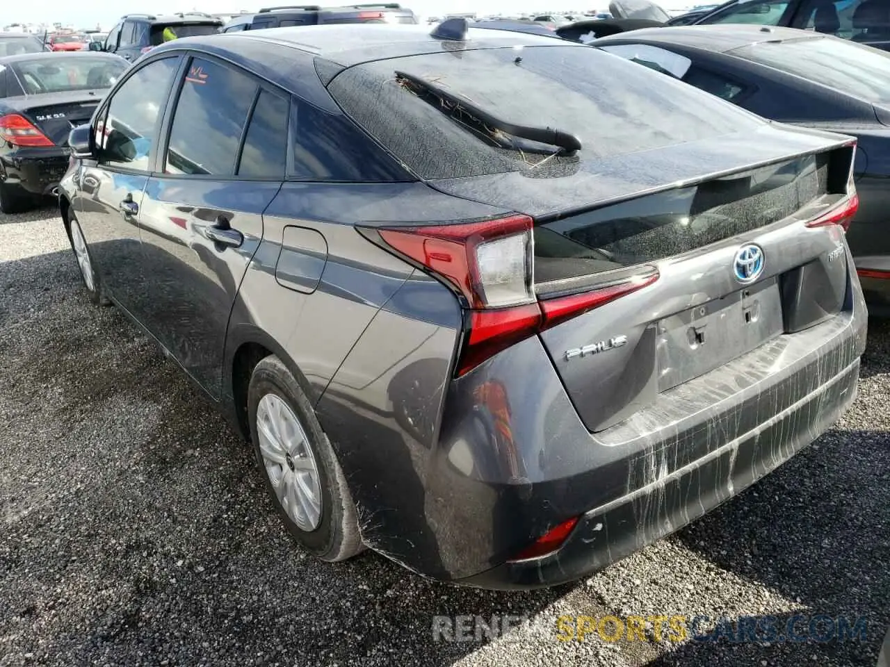 3 fotografías del automóvil dañado JTDKAMFU7M3133205 TOYOTA PRIUS 2021