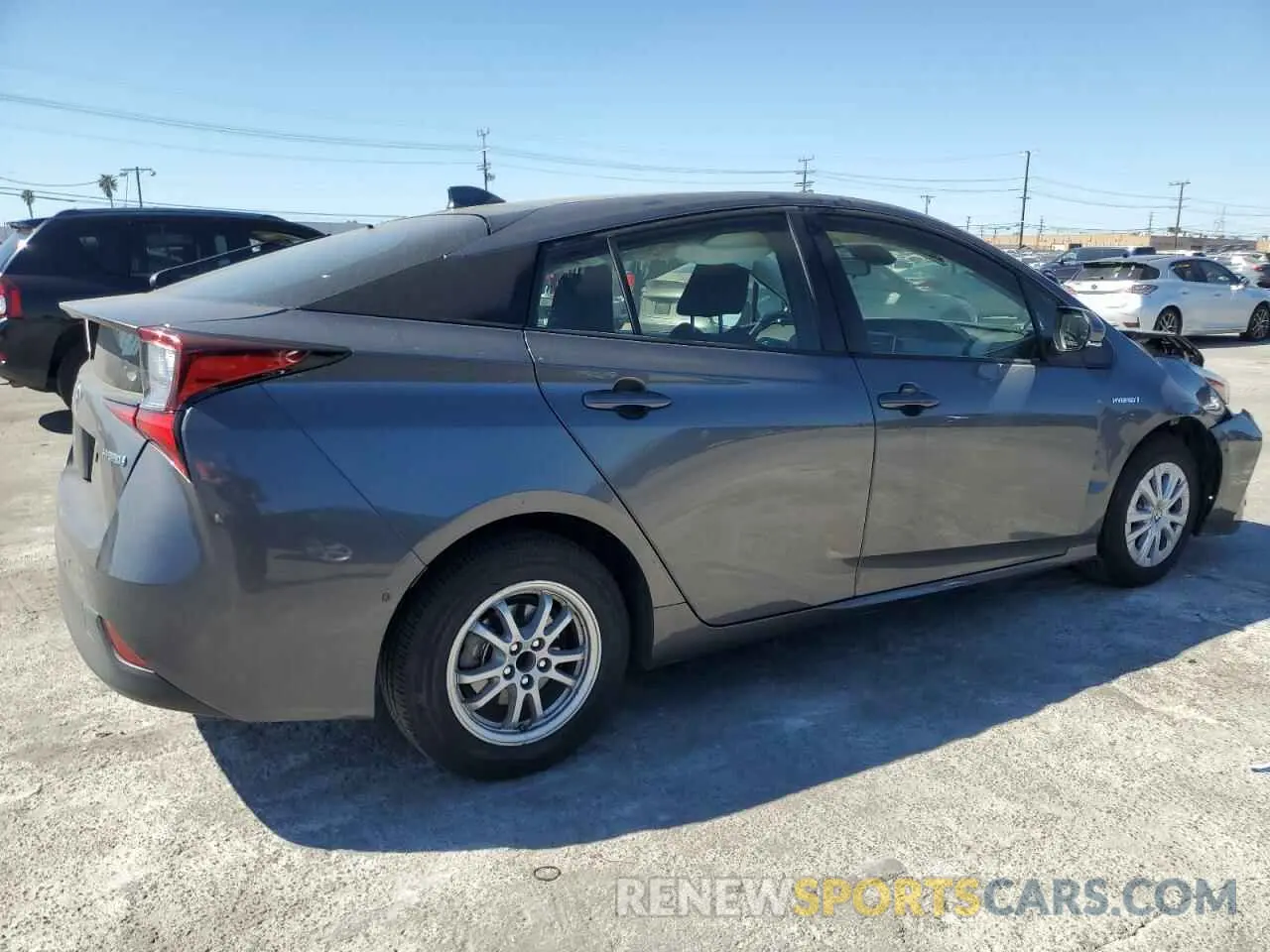 3 fotografías del automóvil dañado JTDKAMFU7M3134645 TOYOTA PRIUS 2021