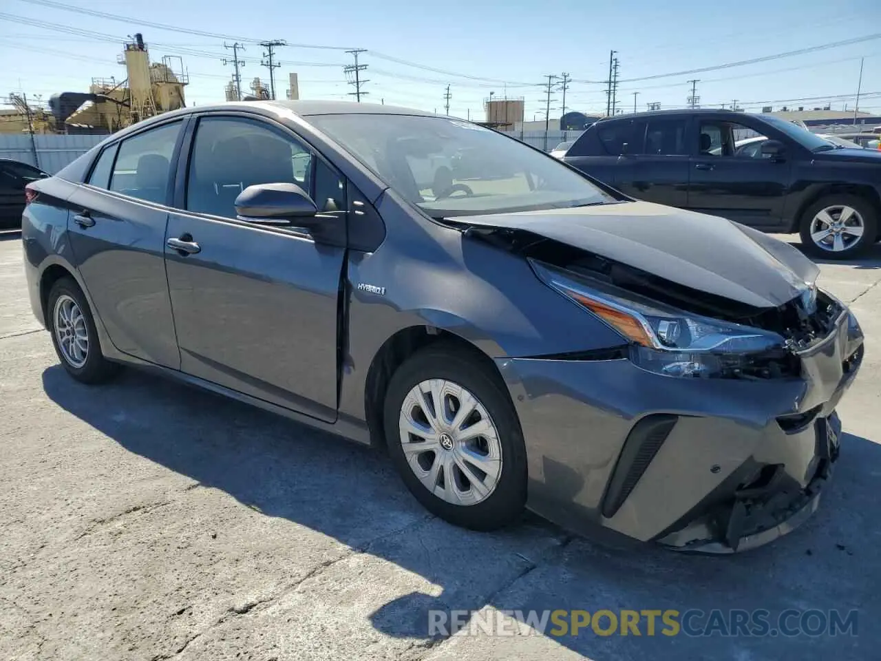 4 fotografías del automóvil dañado JTDKAMFU7M3134645 TOYOTA PRIUS 2021