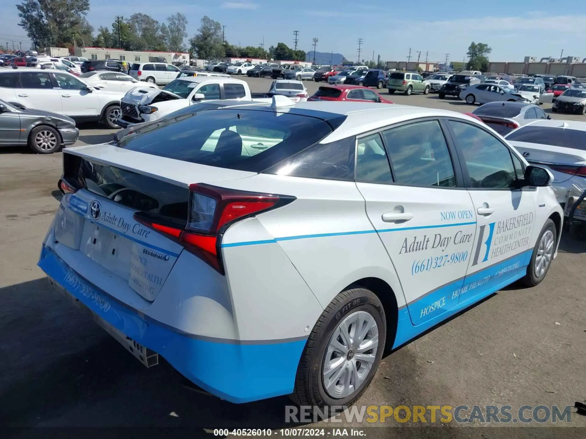 4 fotografías del automóvil dañado JTDKAMFU7M3135133 TOYOTA PRIUS 2021