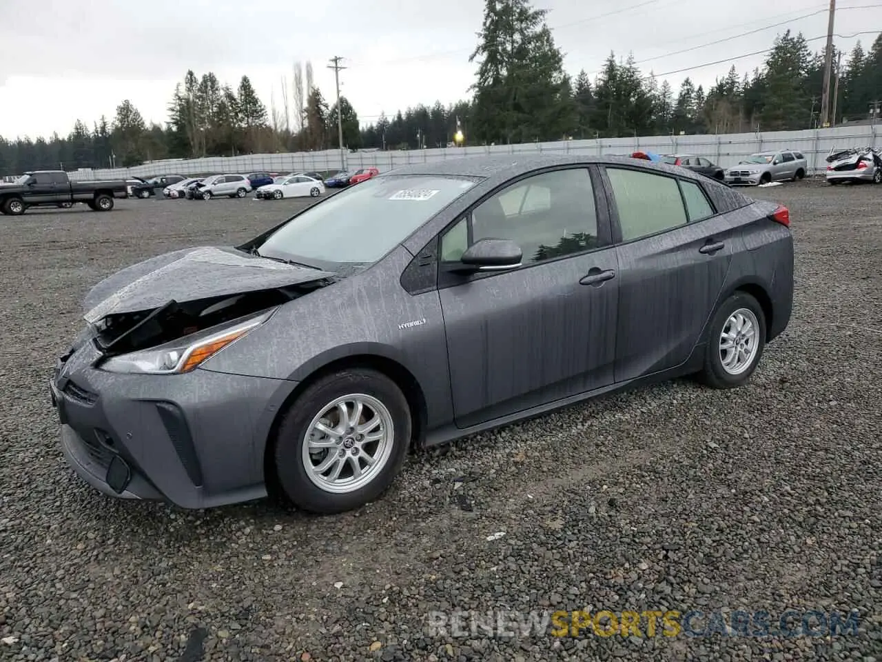 1 fotografías del automóvil dañado JTDKAMFU7M3148240 TOYOTA PRIUS 2021