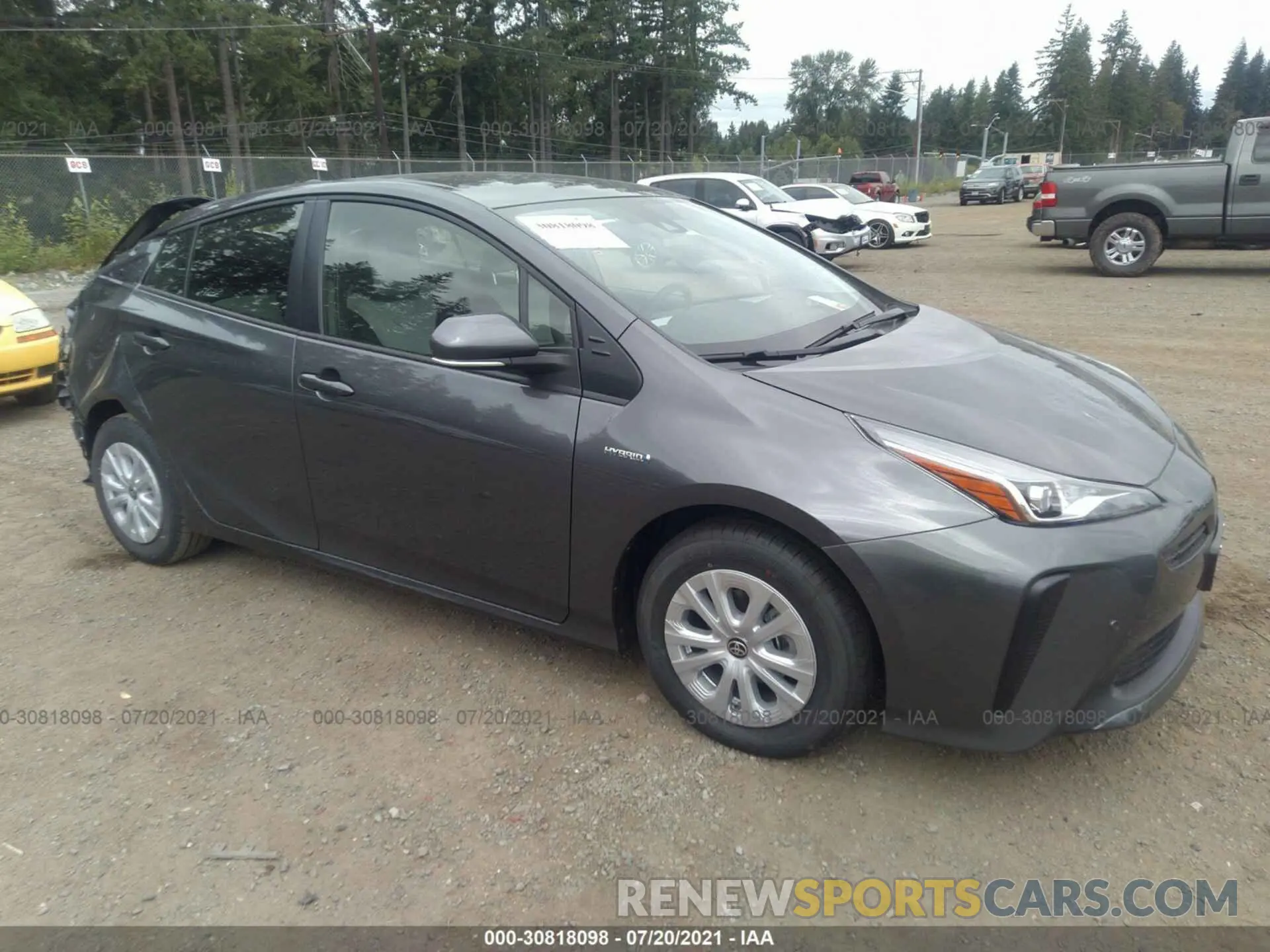 1 fotografías del automóvil dañado JTDKAMFU7M3149257 TOYOTA PRIUS 2021