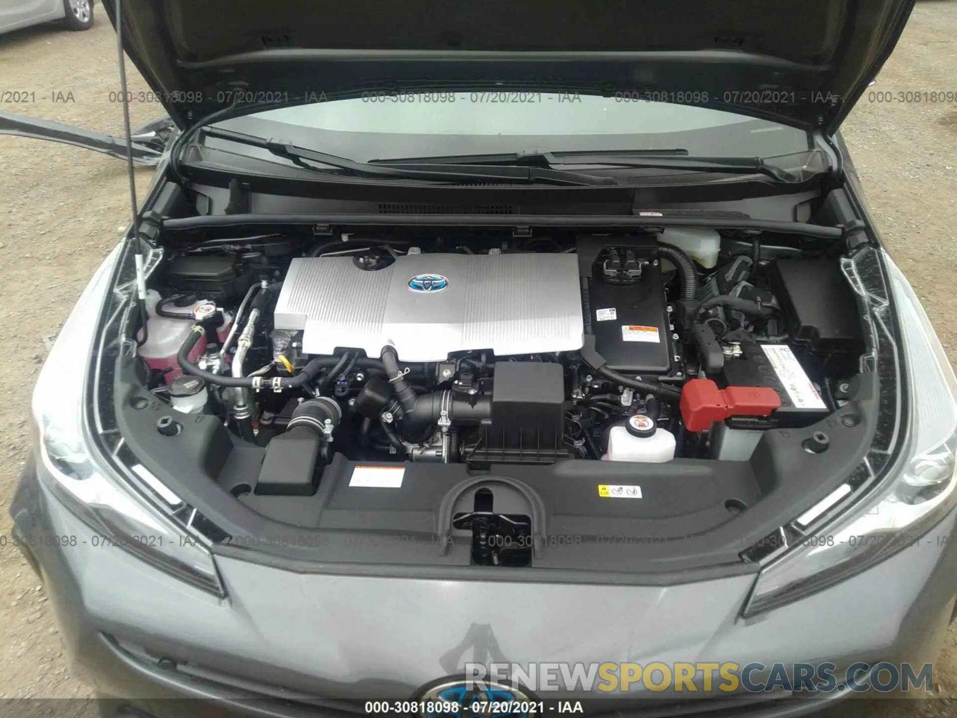 10 fotografías del automóvil dañado JTDKAMFU7M3149257 TOYOTA PRIUS 2021