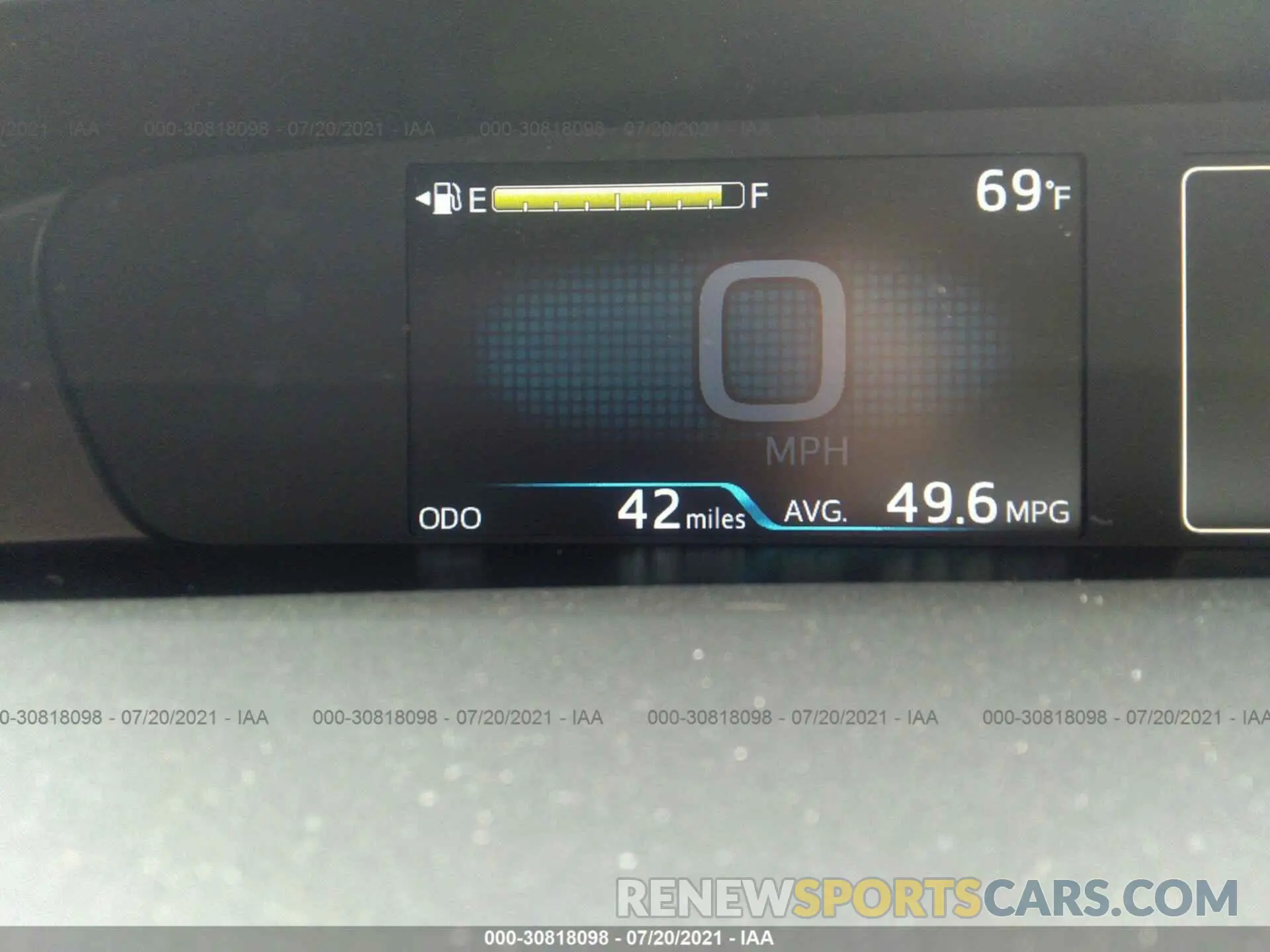 7 fotografías del automóvil dañado JTDKAMFU7M3149257 TOYOTA PRIUS 2021