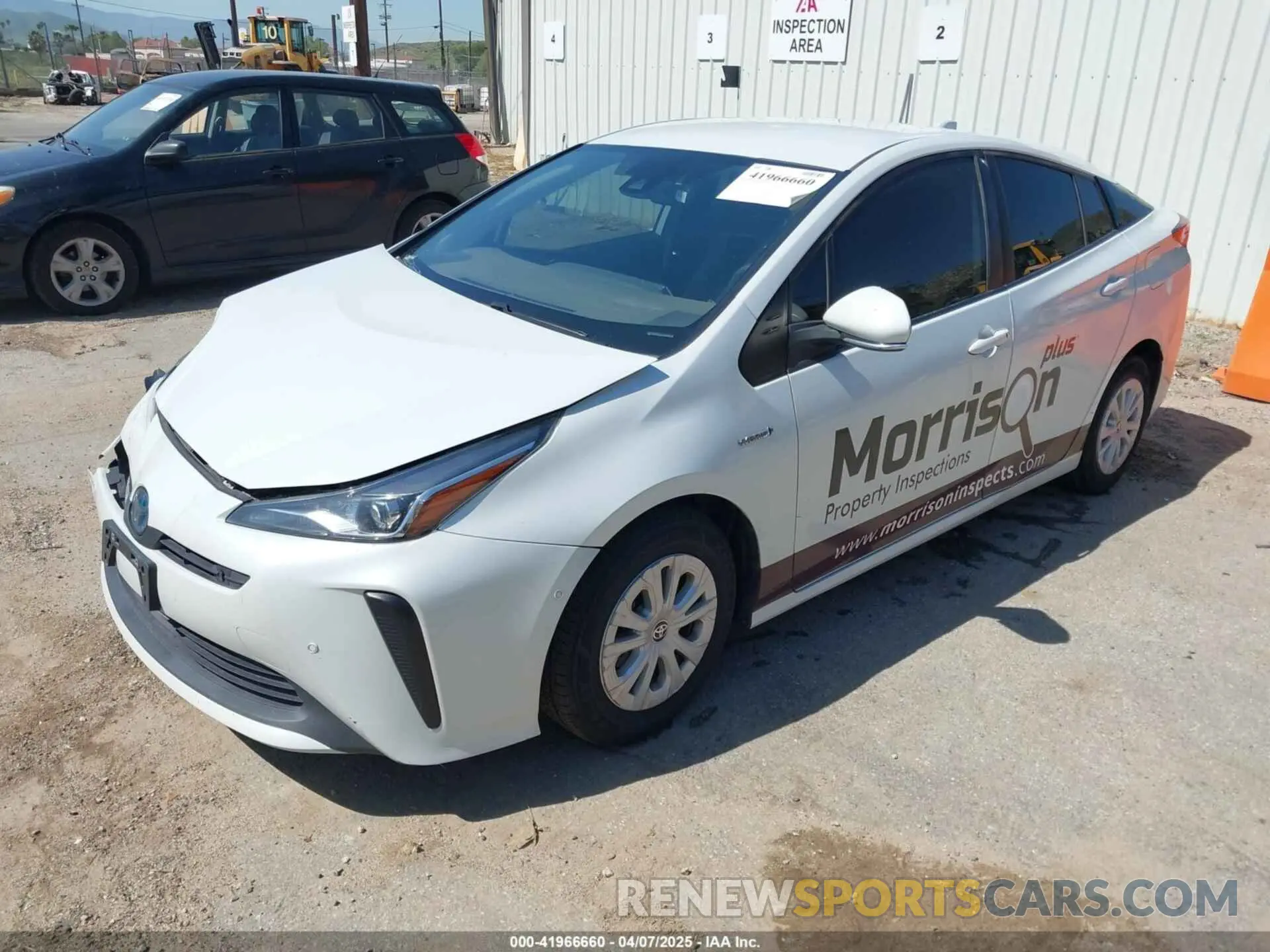 2 fotografías del automóvil dañado JTDKAMFU8M3133925 TOYOTA PRIUS 2021