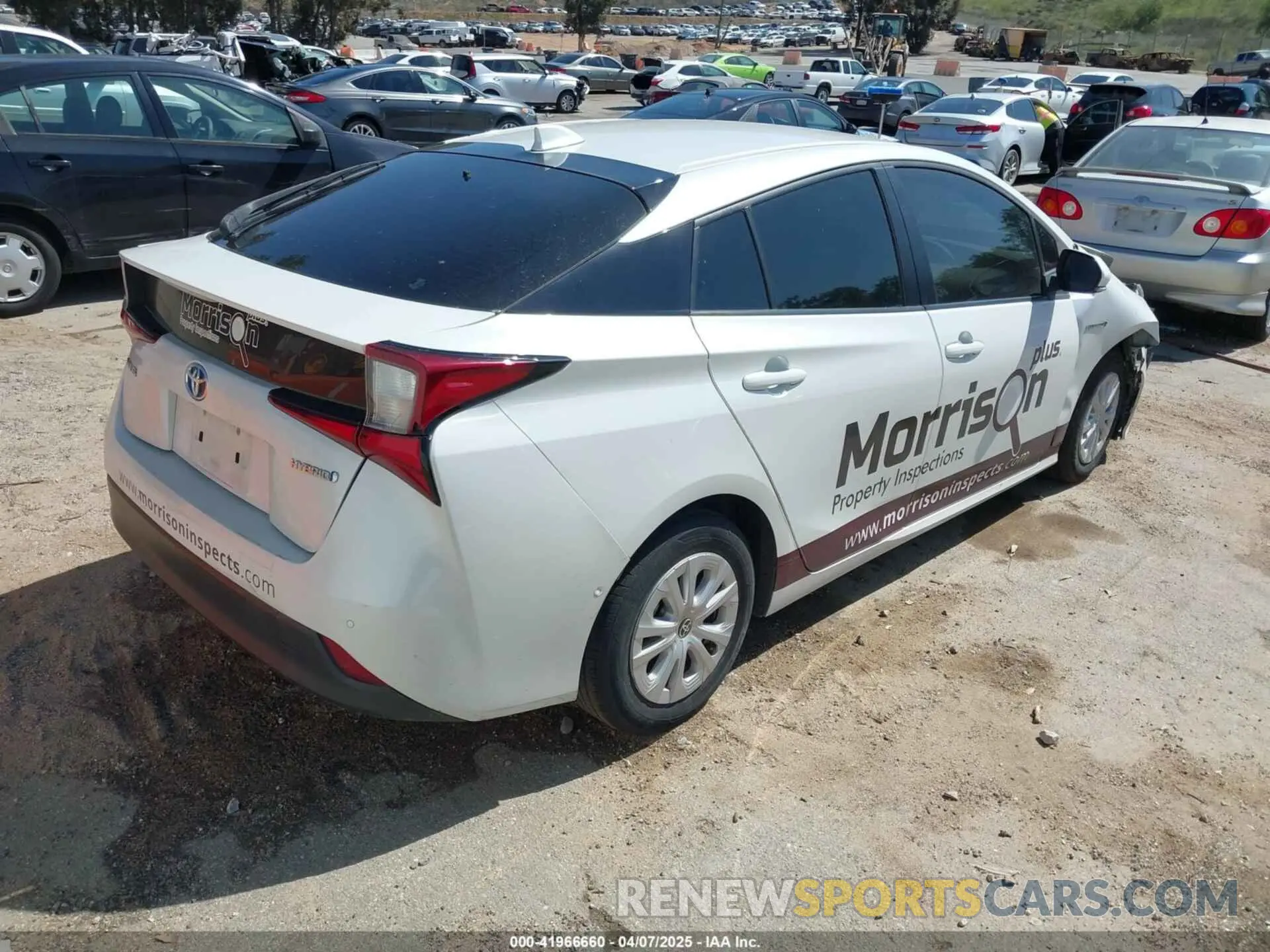 4 fotografías del automóvil dañado JTDKAMFU8M3133925 TOYOTA PRIUS 2021