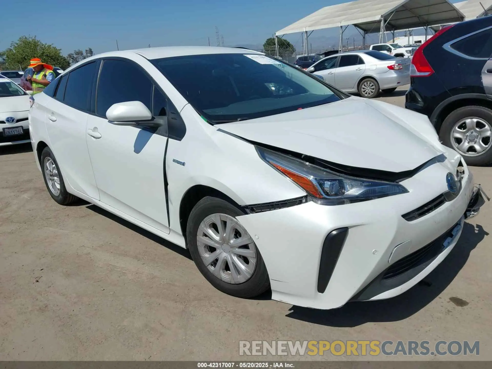 1 fotografías del automóvil dañado JTDKAMFU8M3135142 TOYOTA PRIUS 2021