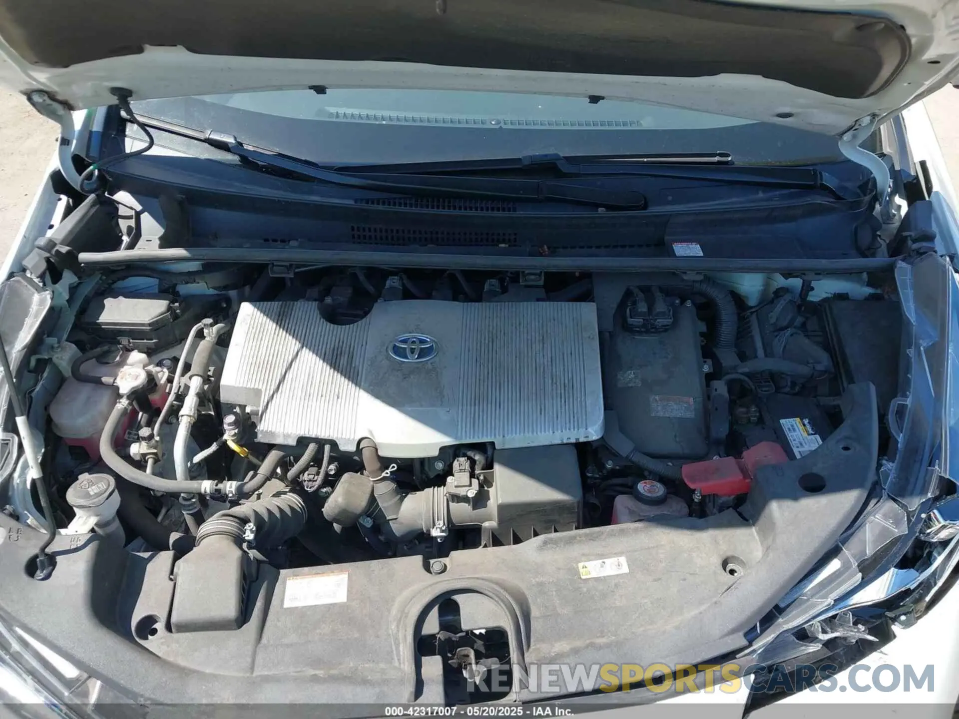 10 fotografías del automóvil dañado JTDKAMFU8M3135142 TOYOTA PRIUS 2021