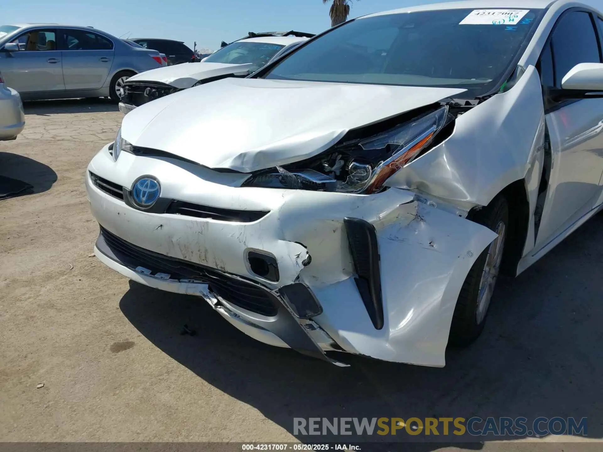 6 fotografías del automóvil dañado JTDKAMFU8M3135142 TOYOTA PRIUS 2021