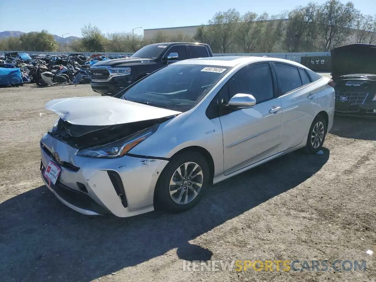 1 fotografías del automóvil dañado JTDKAMFU8M3135691 TOYOTA PRIUS 2021
