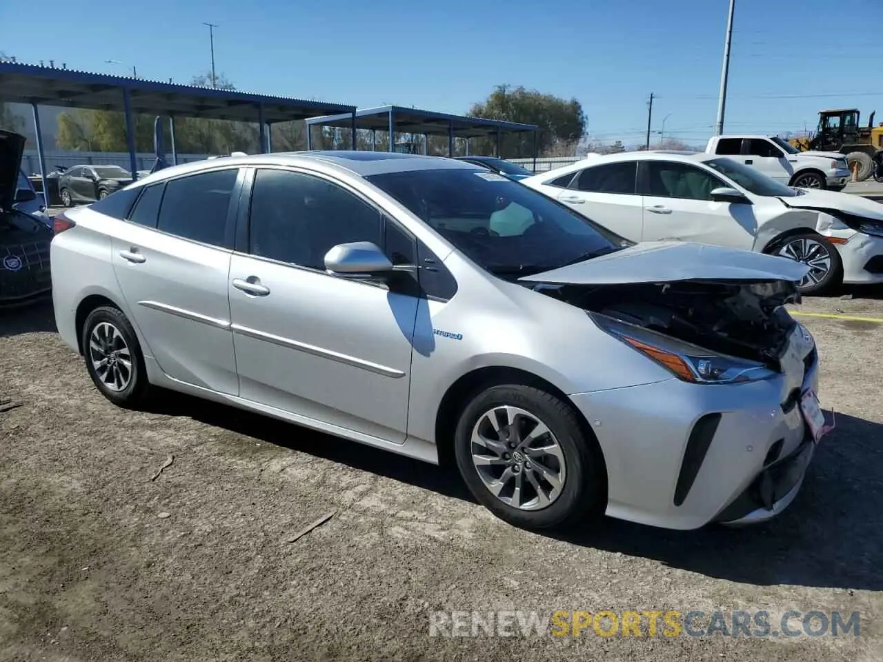 4 fotografías del automóvil dañado JTDKAMFU8M3135691 TOYOTA PRIUS 2021