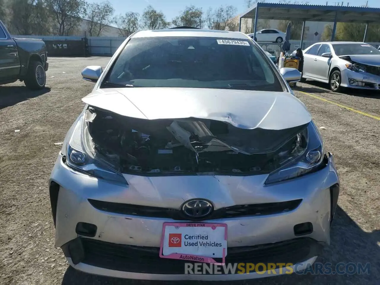 5 fotografías del automóvil dañado JTDKAMFU8M3135691 TOYOTA PRIUS 2021