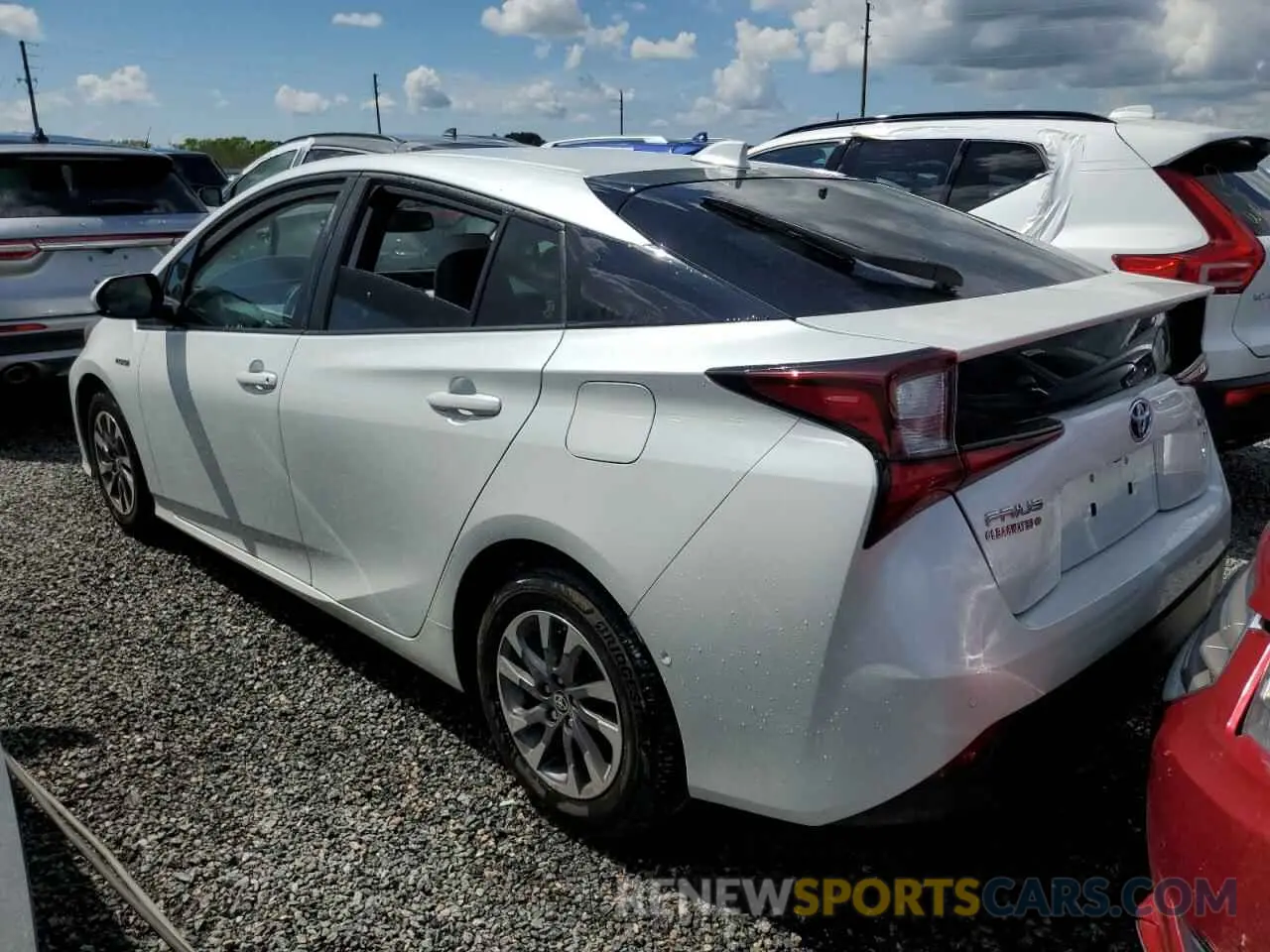 2 fotografías del automóvil dañado JTDKAMFU8M3139384 TOYOTA PRIUS 2021