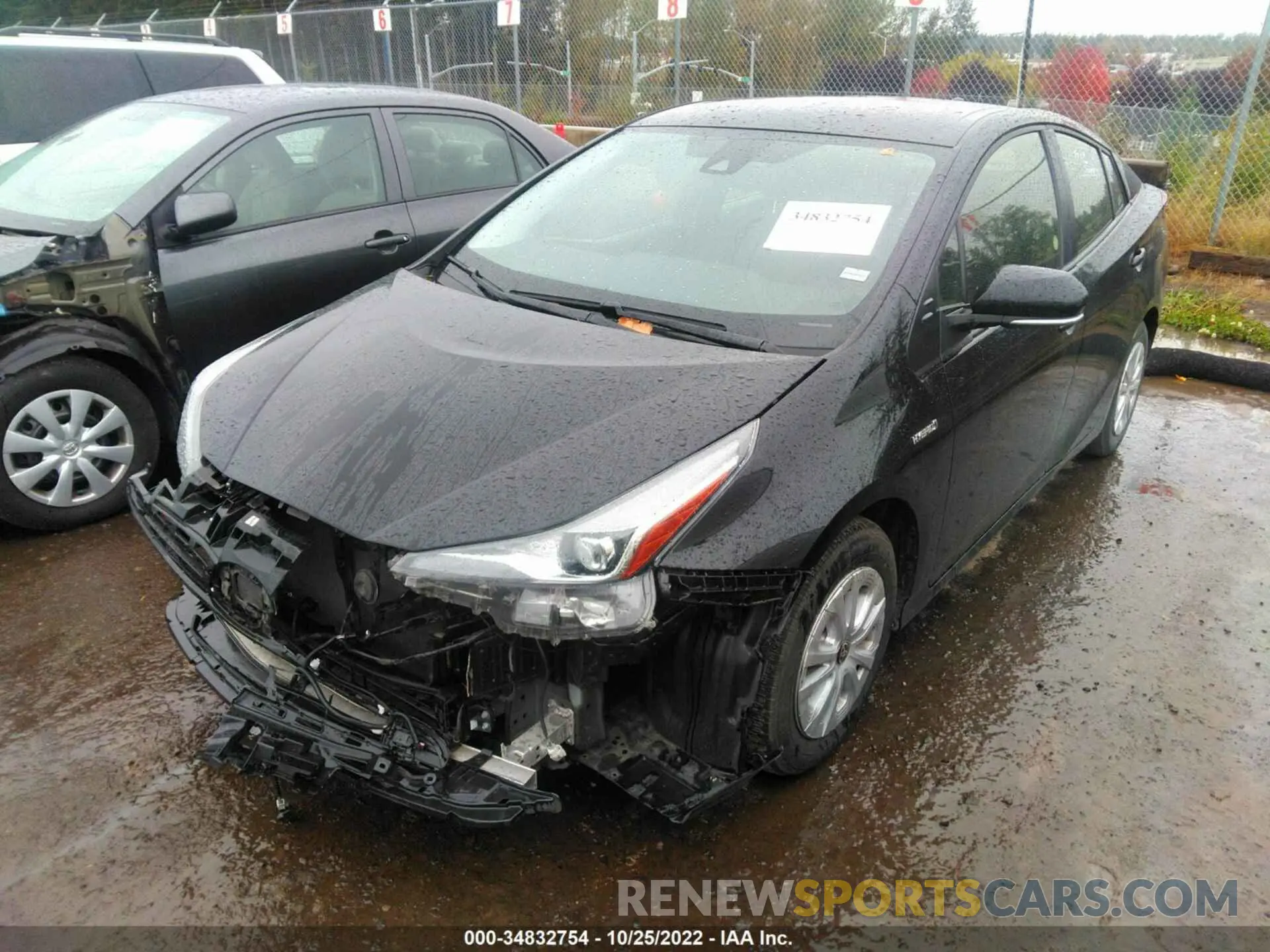 2 fotografías del automóvil dañado JTDKAMFU8M3145900 TOYOTA PRIUS 2021