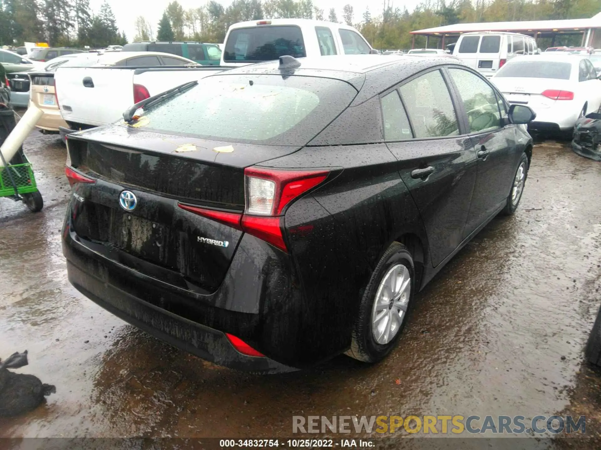 4 fotografías del automóvil dañado JTDKAMFU8M3145900 TOYOTA PRIUS 2021
