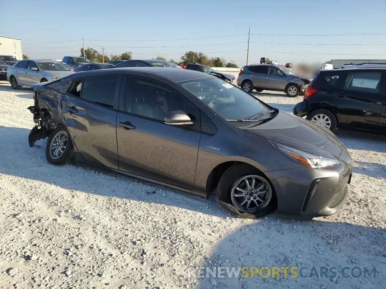 4 fotografías del automóvil dañado JTDKAMFU8M3146805 TOYOTA PRIUS 2021
