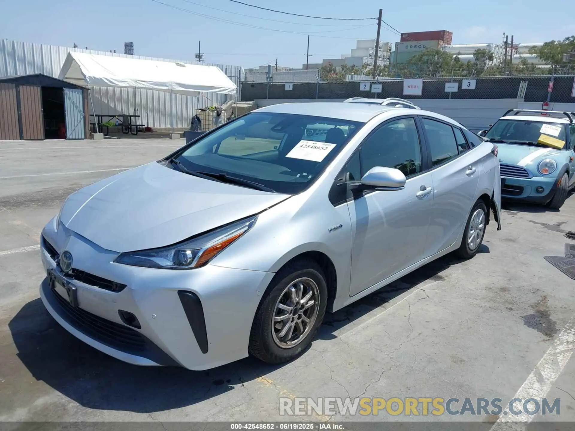 2 fotografías del automóvil dañado JTDKAMFU8M3150739 TOYOTA PRIUS 2021