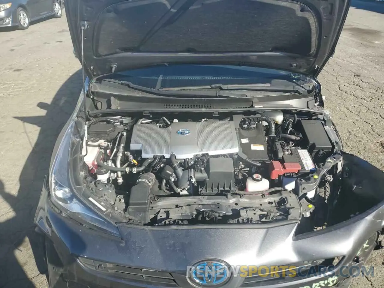 11 fotografías del automóvil dañado JTDKAMFU9M3132850 TOYOTA PRIUS 2021