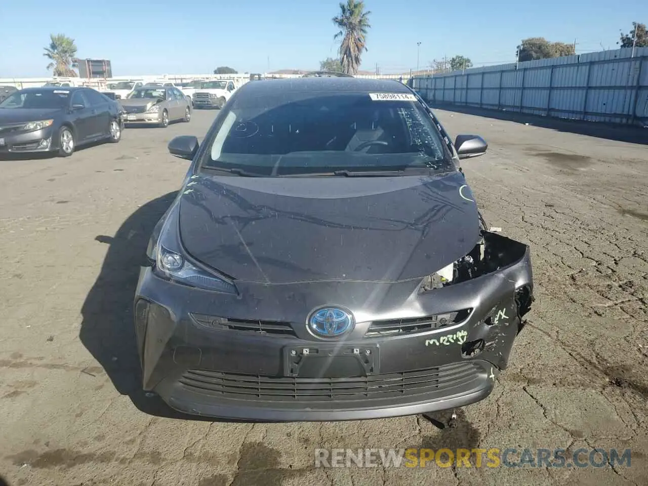 5 fotografías del automóvil dañado JTDKAMFU9M3132850 TOYOTA PRIUS 2021