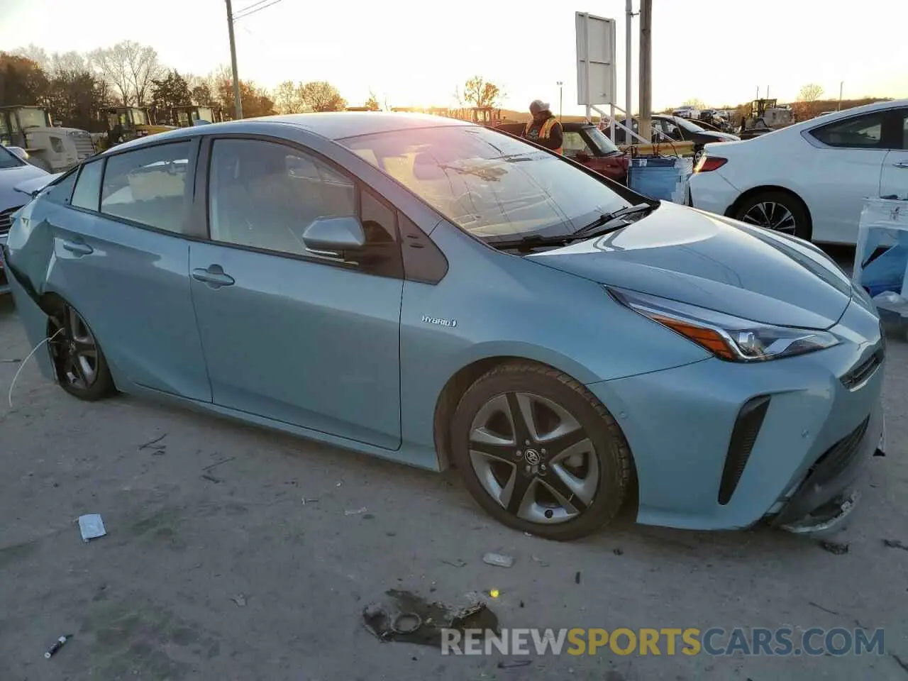 4 fotografías del automóvil dañado JTDKAMFU9M3140009 TOYOTA PRIUS 2021